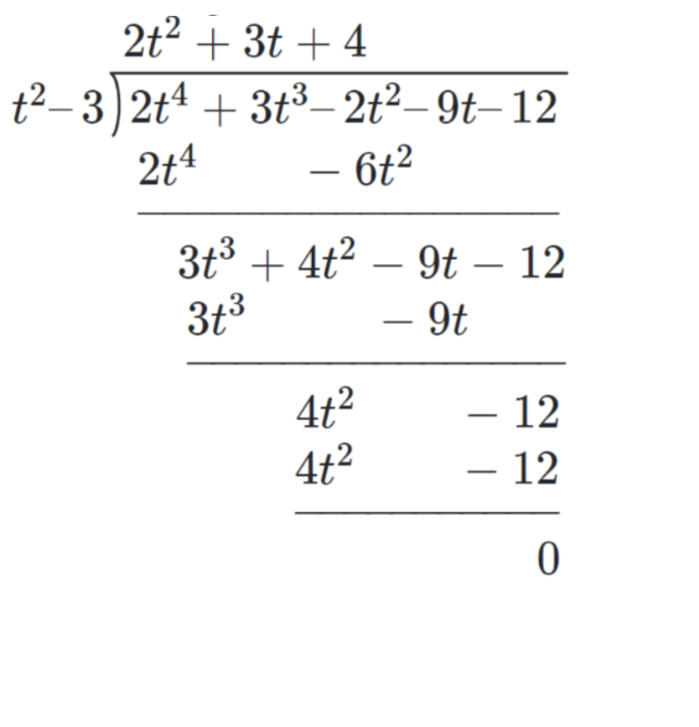 Polynomial long division